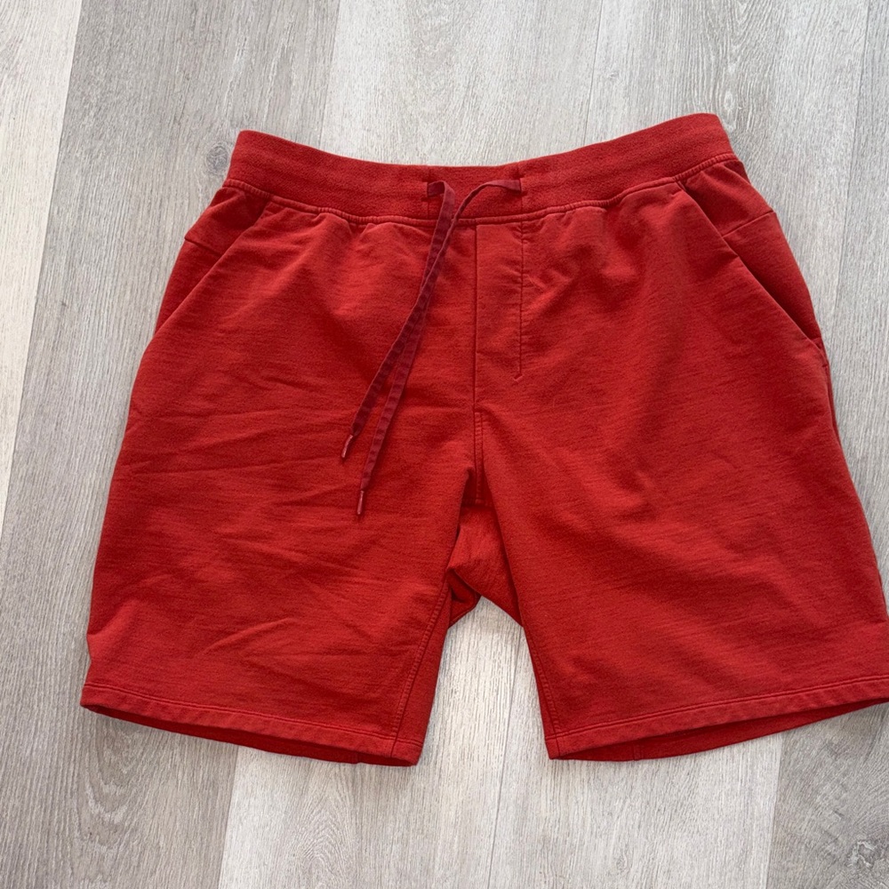 Men's Red/orange lululemon shorts
